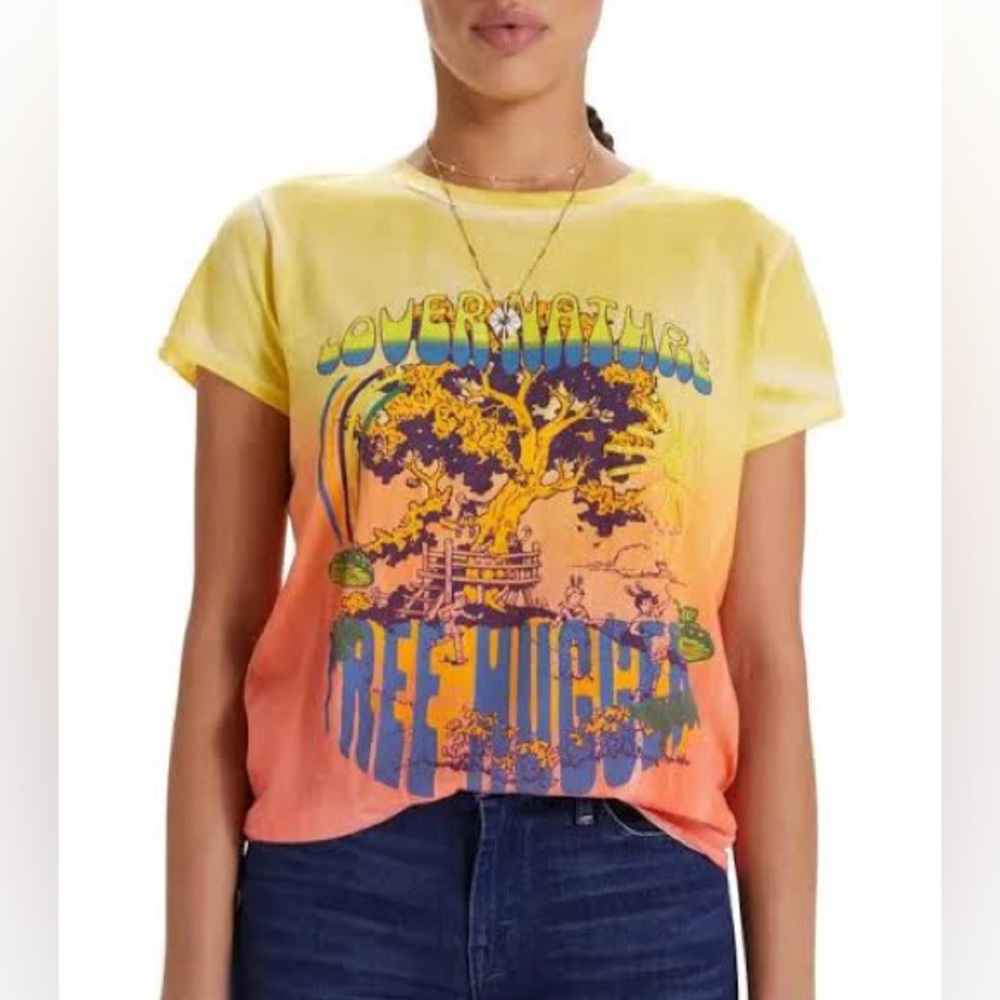 MOTHER The Boxy Goodie Goodie Supima Cotton Tee - Tree Hugger Women’s Size XS